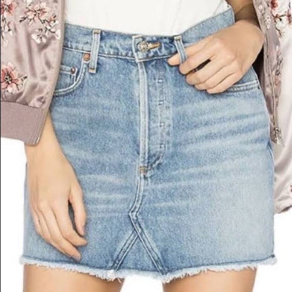 AGOLDE 
Quinn High Rise Miniskirt, Devotee, 31